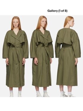 ★Org.$475 NWOT GANNI Belted Trench Coat, Kalamata Size40★